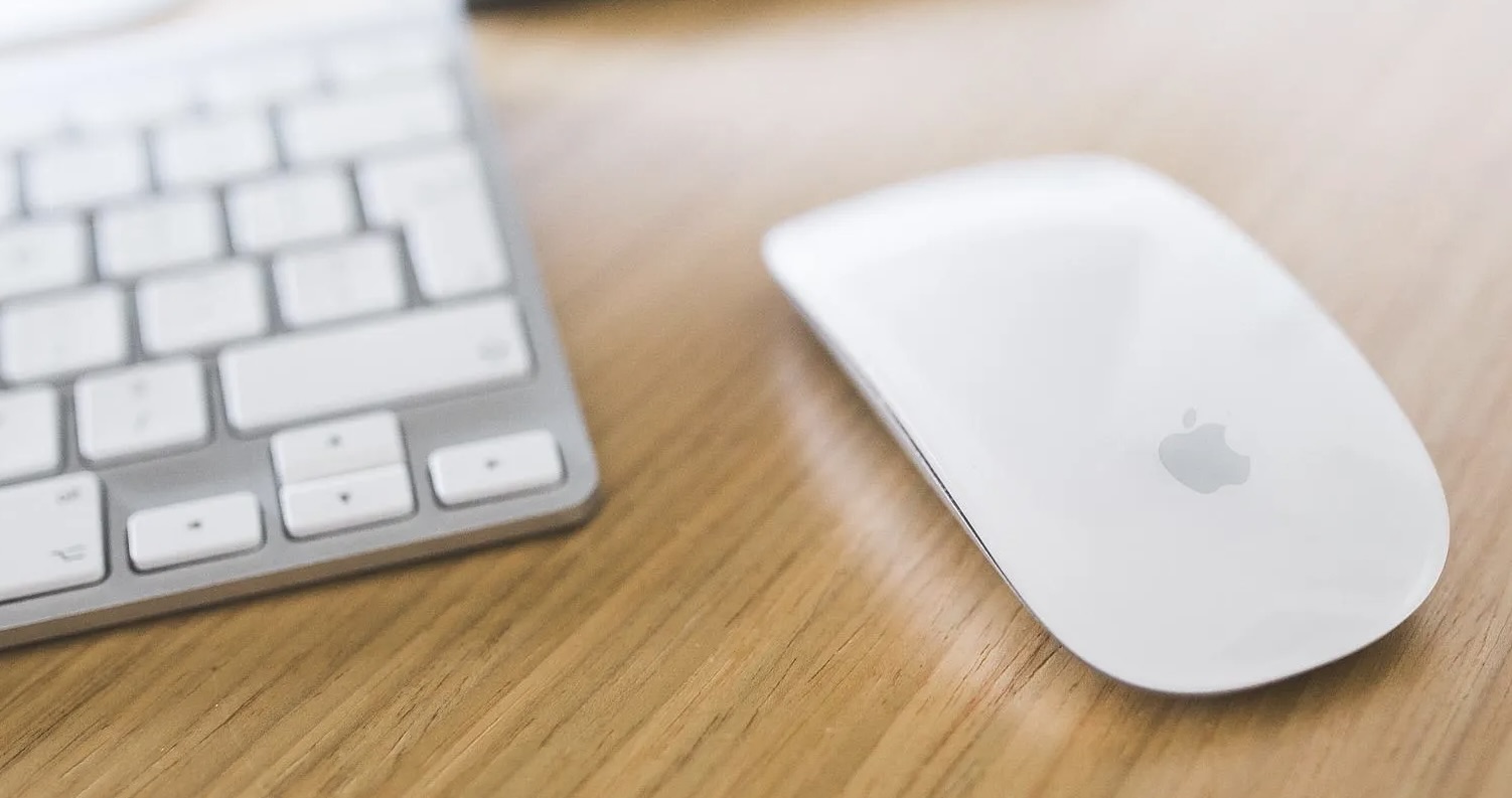 Apple Magic Mouse on desk
