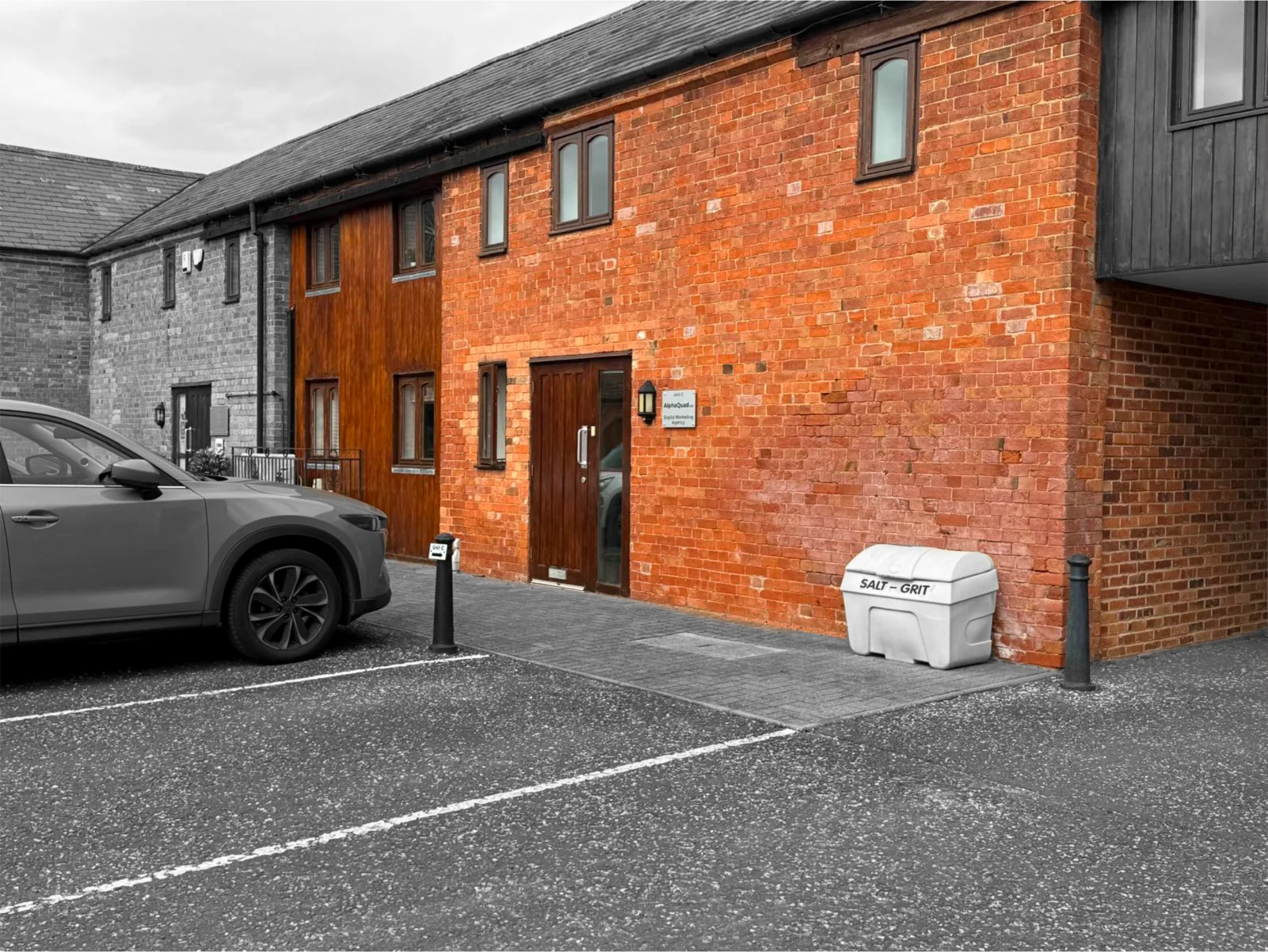 How to find AlphaQuad once you have got to Wixford Park. First door on the right when you get into the courtyard