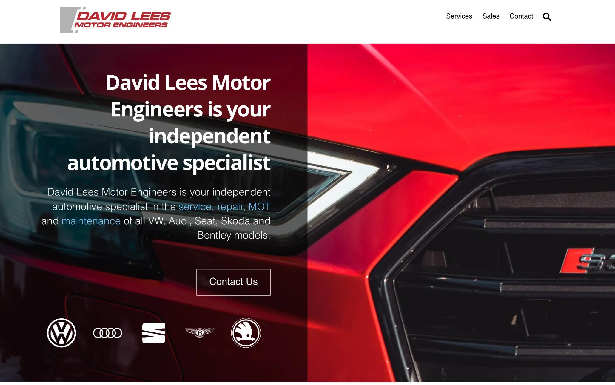David Lees VW Audi Specialist website